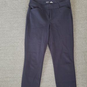 Old Navy Pixi High Rise Stretchy Navy Slacks Sz 6